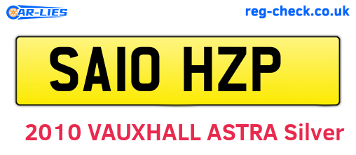 SA10HZP are the vehicle registration plates.