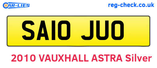 SA10JUO are the vehicle registration plates.