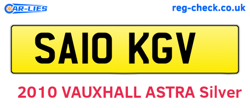 SA10KGV are the vehicle registration plates.
