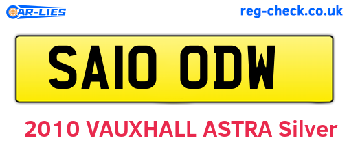 SA10ODW are the vehicle registration plates.