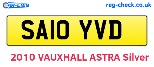 SA10YVD are the vehicle registration plates.