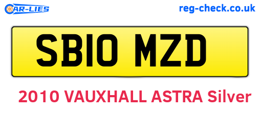 SB10MZD are the vehicle registration plates.
