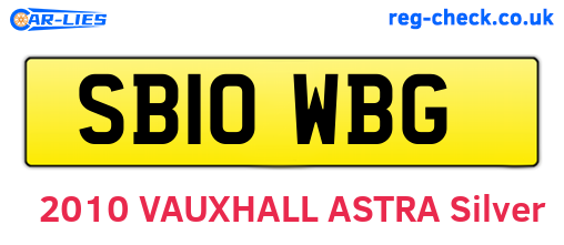 SB10WBG are the vehicle registration plates.