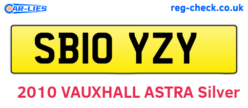 SB10YZY are the vehicle registration plates.