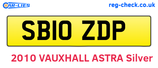 SB10ZDP are the vehicle registration plates.