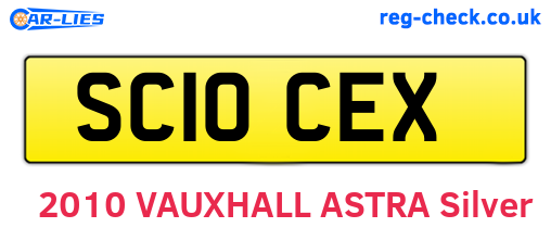 SC10CEX are the vehicle registration plates.