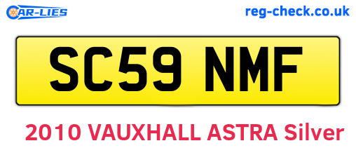 SC59NMF are the vehicle registration plates.