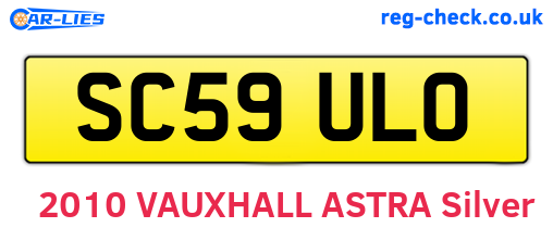 SC59ULO are the vehicle registration plates.