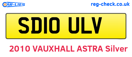 SD10ULV are the vehicle registration plates.