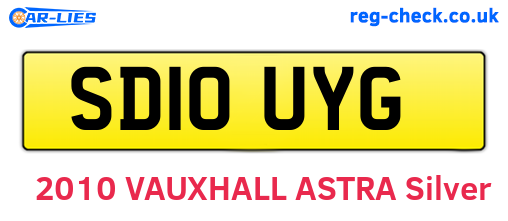 SD10UYG are the vehicle registration plates.