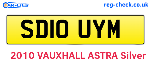 SD10UYM are the vehicle registration plates.