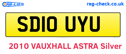SD10UYU are the vehicle registration plates.