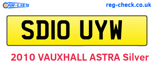 SD10UYW are the vehicle registration plates.