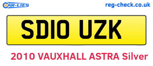 SD10UZK are the vehicle registration plates.