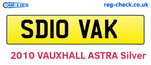 SD10VAK are the vehicle registration plates.