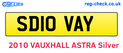 SD10VAY are the vehicle registration plates.