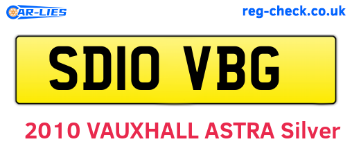 SD10VBG are the vehicle registration plates.