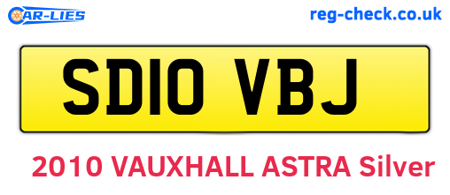 SD10VBJ are the vehicle registration plates.