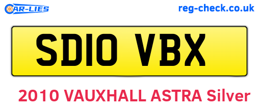 SD10VBX are the vehicle registration plates.