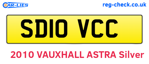 SD10VCC are the vehicle registration plates.