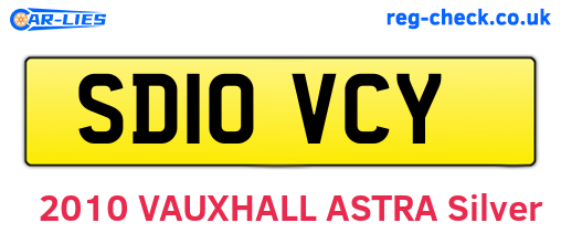 SD10VCY are the vehicle registration plates.
