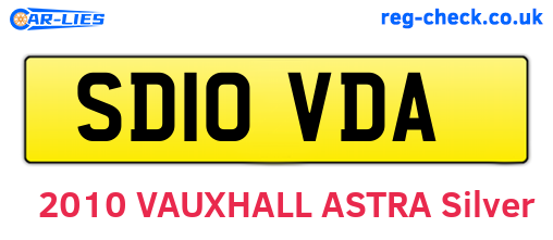 SD10VDA are the vehicle registration plates.