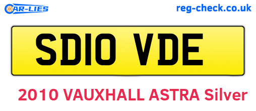 SD10VDE are the vehicle registration plates.