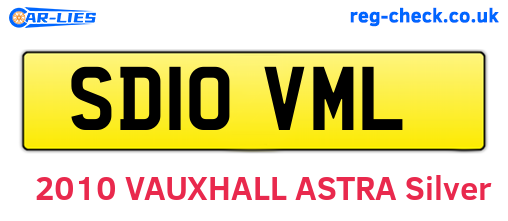 SD10VML are the vehicle registration plates.