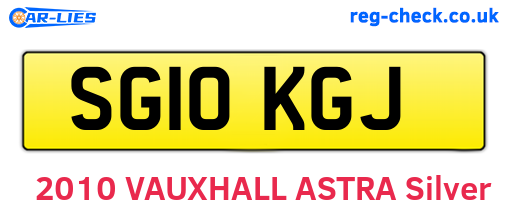 SG10KGJ are the vehicle registration plates.