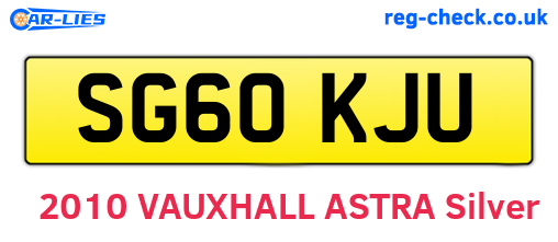 SG60KJU are the vehicle registration plates.