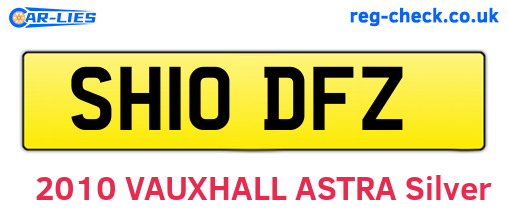 SH10DFZ are the vehicle registration plates.