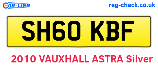 SH60KBF are the vehicle registration plates.