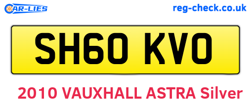 SH60KVO are the vehicle registration plates.