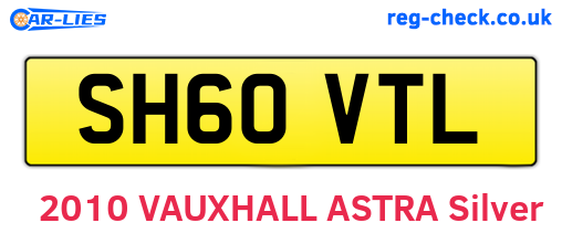 SH60VTL are the vehicle registration plates.