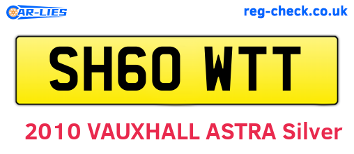 SH60WTT are the vehicle registration plates.
