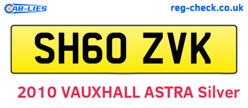 SH60ZVK are the vehicle registration plates.