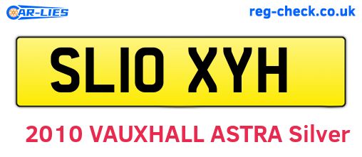 SL10XYH are the vehicle registration plates.