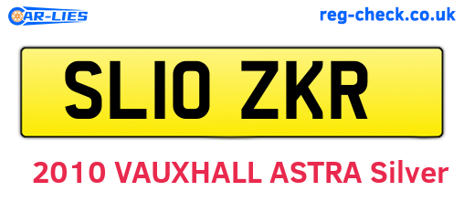 SL10ZKR are the vehicle registration plates.