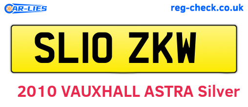 SL10ZKW are the vehicle registration plates.