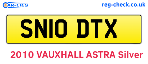 SN10DTX are the vehicle registration plates.