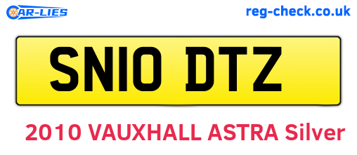 SN10DTZ are the vehicle registration plates.