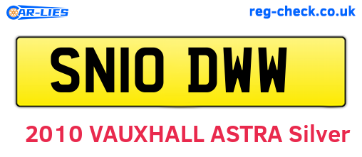 SN10DWW are the vehicle registration plates.