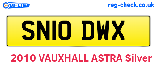 SN10DWX are the vehicle registration plates.