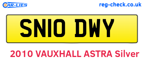 SN10DWY are the vehicle registration plates.