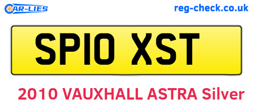 SP10XST are the vehicle registration plates.