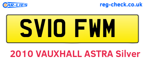 SV10FWM are the vehicle registration plates.