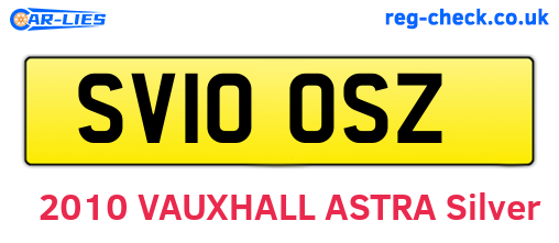 SV10OSZ are the vehicle registration plates.