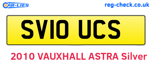 SV10UCS are the vehicle registration plates.