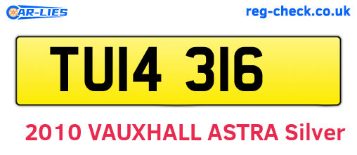 TUI4316 are the vehicle registration plates.