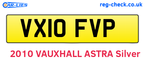 VX10FVP are the vehicle registration plates.